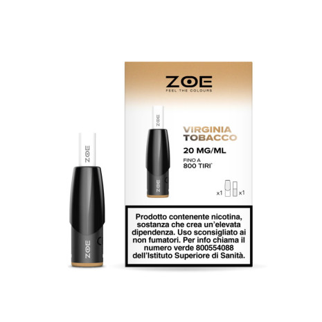  - ZOE POD - VIRGINIA TOBACCO 20MG