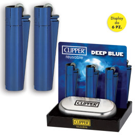 Accendini e Fiammiferi - Accendini da regalo - CLIPPER LARGE METAL DEEP BLUE