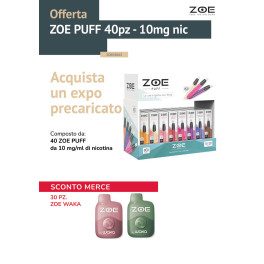 OFFERTE B2B - OFF ZOE PUFF 40PZ 10MG NICOTINA